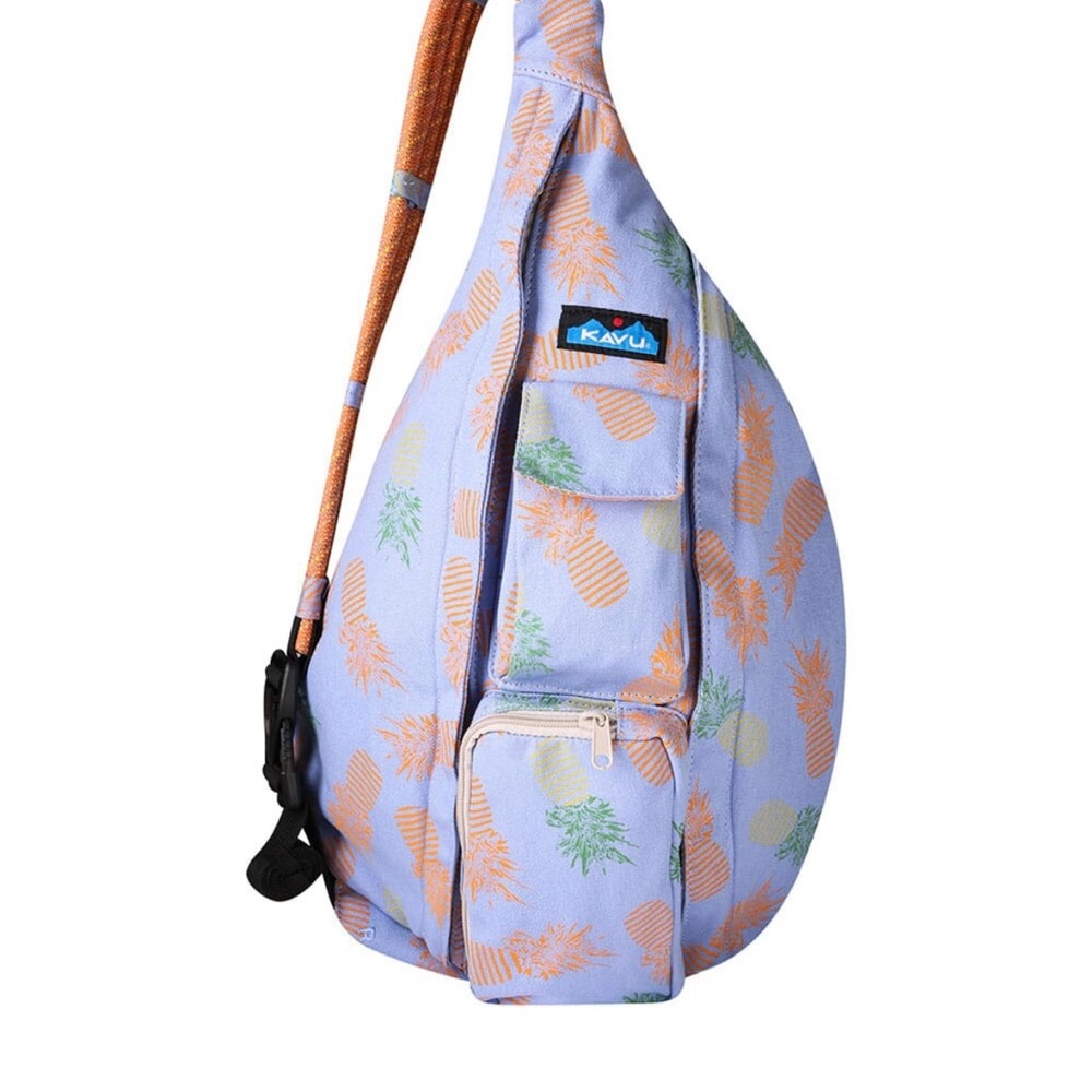 Kavu Rope Sling Bag in Lavender with Pineapple Design